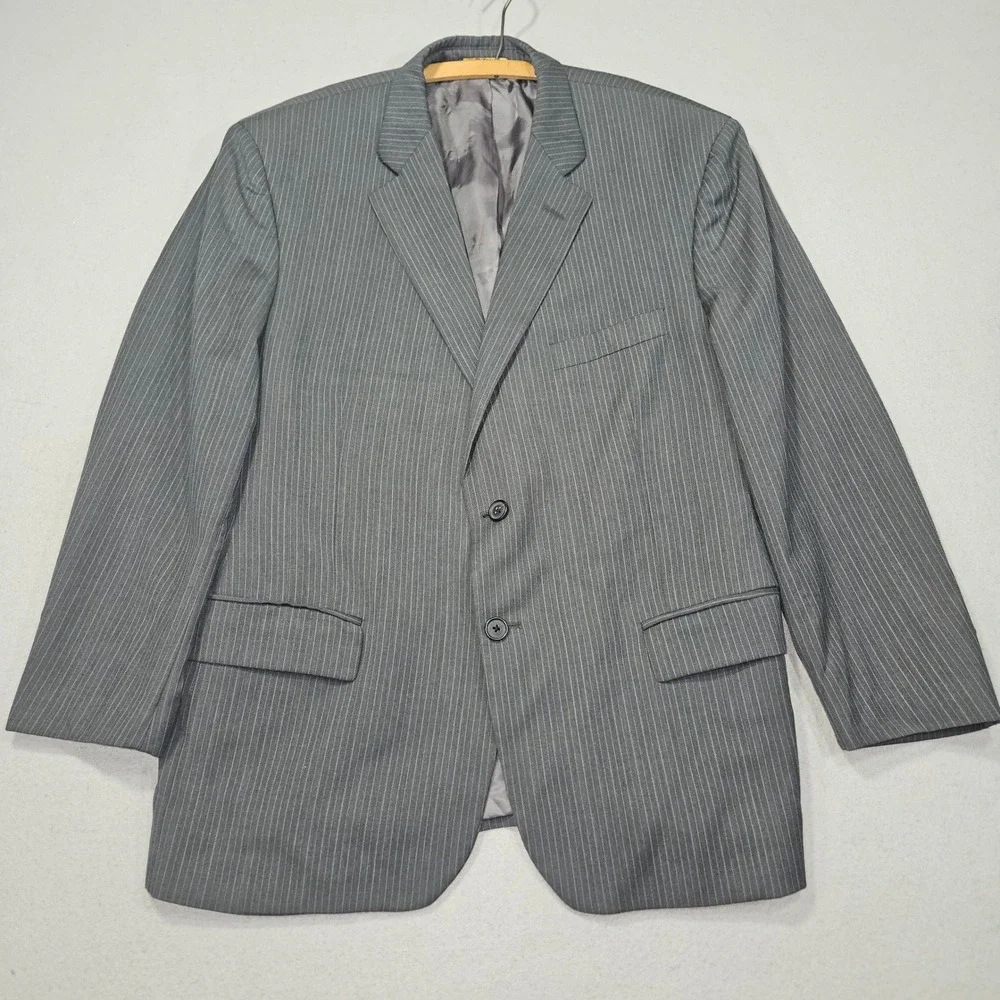 Brooks Brothers 346 Pinstripe Stretch Blazer Sport Coat Grey Sz 40R